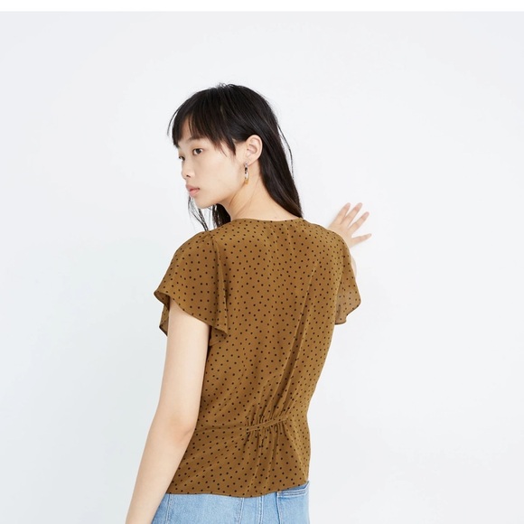 Madewell Brown Polka Dot Blouse - Picture 3 of 8